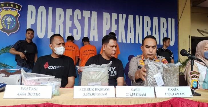 Ribuan Ekstasi, Sabu Dan Ganja Dimusnahkan Polresta Pekanbaru
