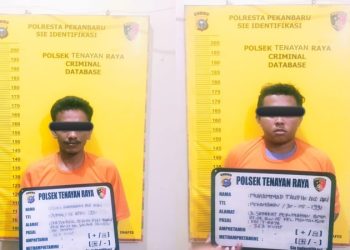 Jual Hasil Curian Di PJBO, 2 Pria Pengangguran Diringkus Polsek Tenayan Raya