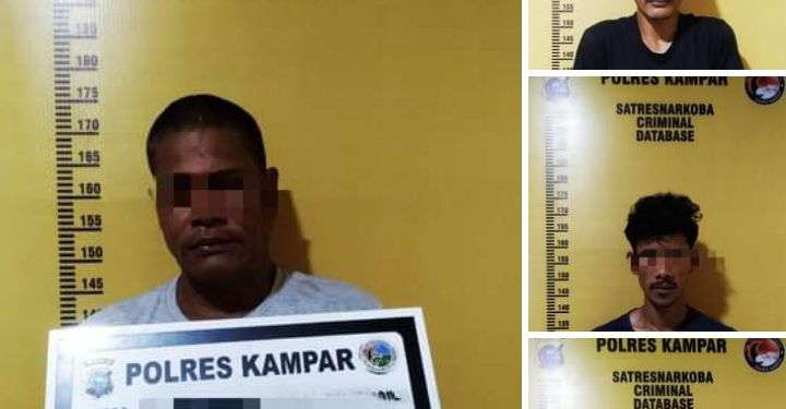 Empat Pelaku Narkoba di Kampar Diringkus Polisi, Dua Diantaranya Ayah dan Anak