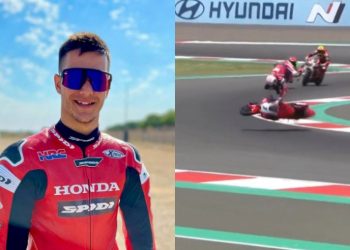 Video Detik-detik Crash Iker Lecuona di WSBK Mandalika, Alami Patah Tulang Punggung