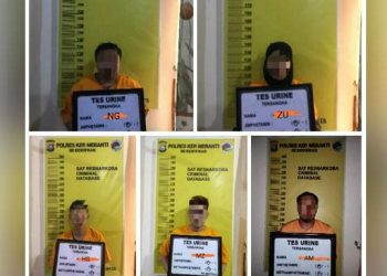 Polres Meranti Ringkus 5 Pengedar Sabu-sabu di Salah Satu Kantor Partai Politik, Dua Perempuan
