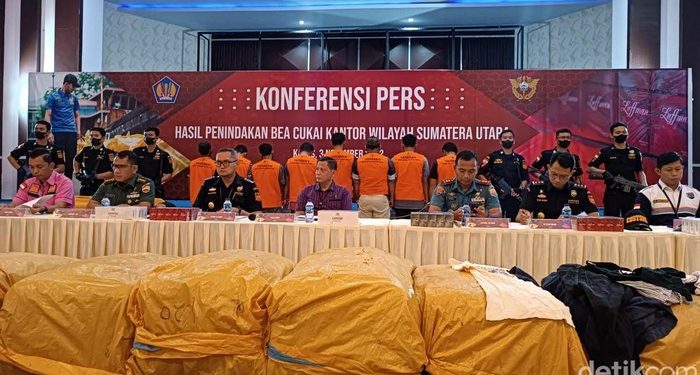 Rokok dan Ballpres Selundupan Disita BC Sumut Senilai Rp 5,9 Miliar