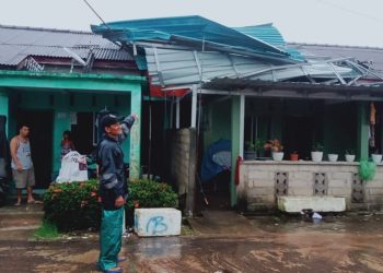 Puting Beliung Gamuk di Pulau Bintan Terbangkan Atap Posyandu dan Rumah Warga