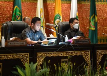 Wakil Ketua DPRD Riau, Agung Nugroho pimpin rapat paripurna bahas BUMD Riau