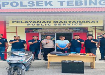 Beraksi 17 Kali, Polsek Tebing karimun Tangkap Pembobol Kotak Amal