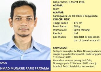Jejak Dosen UII Ahmad Munasir Rafie Terus Dipantau Usai Terdeteksi Masuk Boston