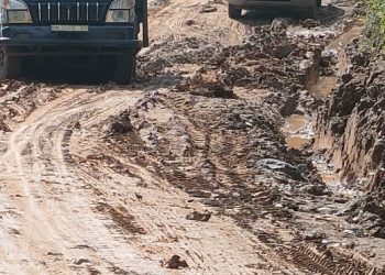 Warga Batang Peranap Geram, Truk Batu Bara Hancurkan Jalan