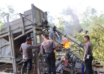 Operasi PETI di Peranap, Petugas Gagal Ringkus Pelaku
