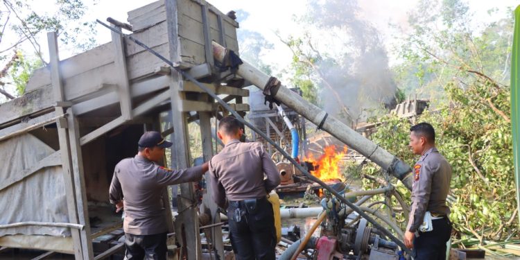 Operasi PETI di Peranap, Petugas Gagal Ringkus Pelaku
