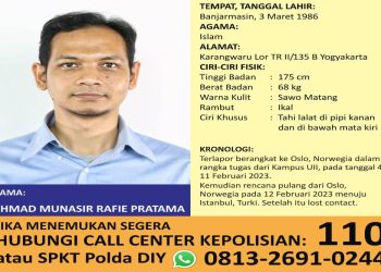 Cari Dosen UII yang Hilang, KJRI Istanbul Libatkan Kepolisian Turki