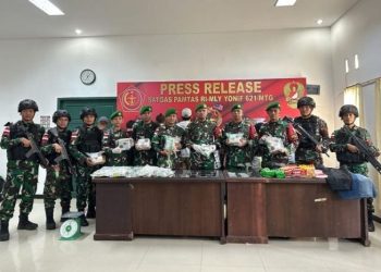 TNI Perbatasan Gagalkan Penyelundupan 20,8 Kg Sabu asal Malaysia