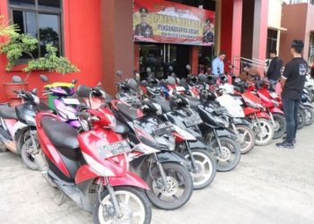 Sepekan Terakhir, Polresta Samarinda Tangkap 4 Pelaku Curanmor dengan Barang Bukti 20 Motor