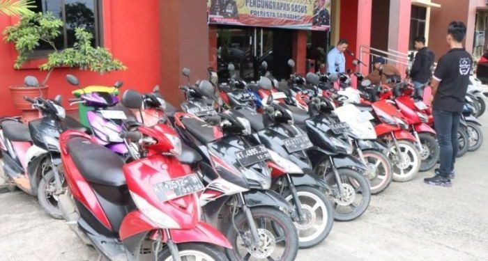 Sepekan Terakhir, Polresta Samarinda Tangkap 4 Pelaku Curanmor dengan Barang Bukti 20 Motor