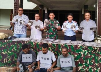 TNI di Perbatasan Papua Gagalkan Penyelundupan Ganja Senilai Rp178 Juta