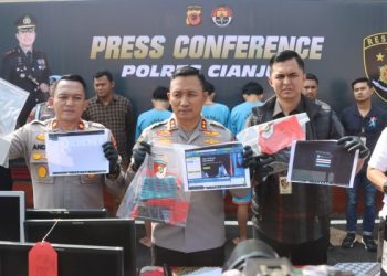 Polres Cianjur Ringkus 3 Admin Judi Online, 1 Orang DPO